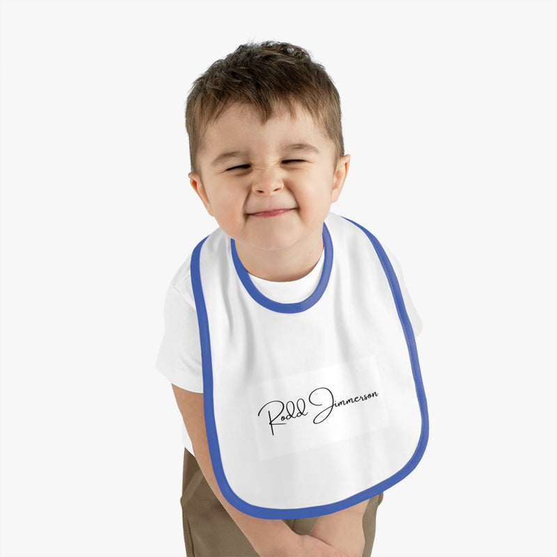 Baby Contrast Trim Jersey Bib