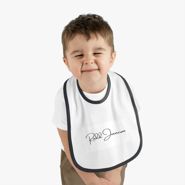 Baby Contrast Trim Jersey Bib